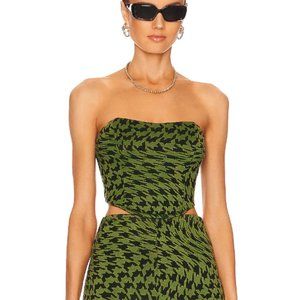 Camila Coelho Seraphine Green Corset Top